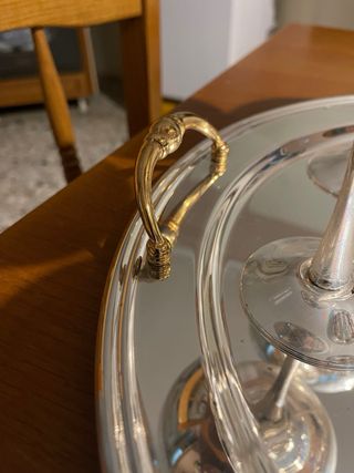 N. 6 Coppe Campagne Argento e Oro con Vass