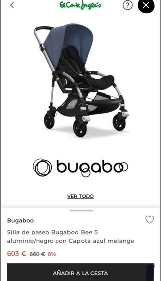 OPORTUNIDAD Carrito Bugaboo Bee 5