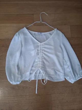 Blusa Mulaya Blanca con Fruncido