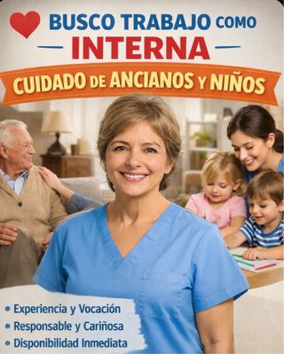 Cuidadora interina con experiencia
