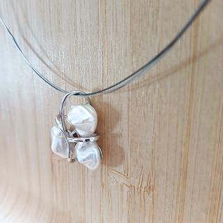 Colgante Perlas Barrocas Naturales Plata