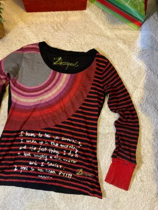 Jersey Desigual rayas y estampado