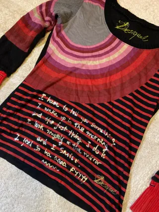 Jersey Desigual rayas y estampado