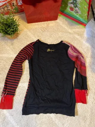 Jersey Desigual rayas y estampado