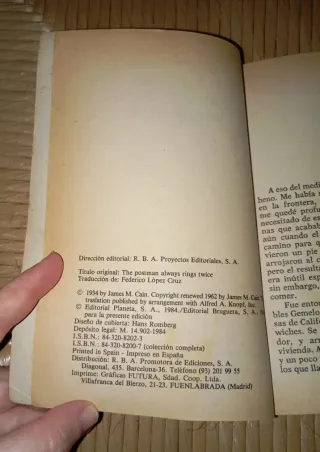 Libro: El Cartero Siempre Llama Dos Veces