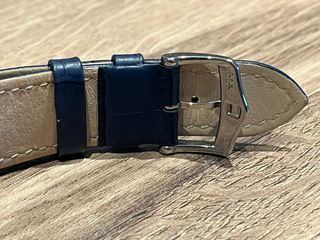 Correa Hirsch 22mm Azul Marino Cocodrilo