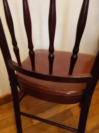 Silla Vintage Madera y sky 70/80s