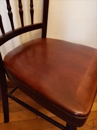 Silla Vintage Madera y sky 70/80s