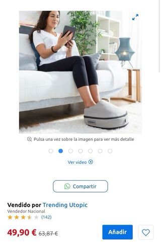 Masajeador Térmico Pies Gris