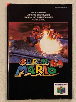 Super Mario 64 juego y manual N64