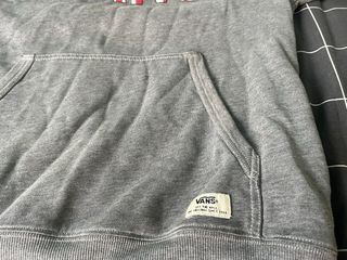 Sudadera Vans Gris Logo Checkerboard