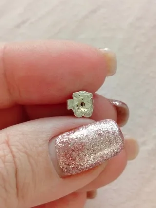 Pendientes Tous Osito Plata y Blanco