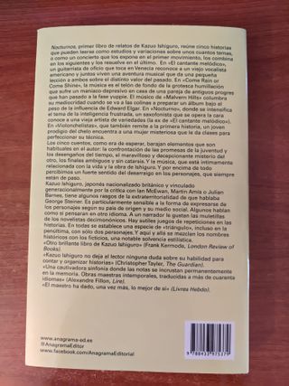Nocturnos, de Kazuo Ishiguro NUEVO