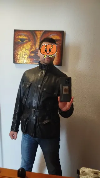 Chaqueta Belstaff Piel Negra Talla M