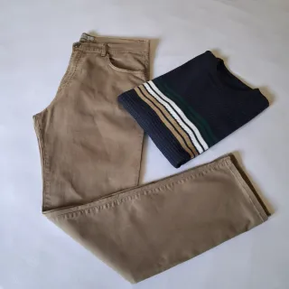 Jeans uomo 5 tasche tg. 54 marrone