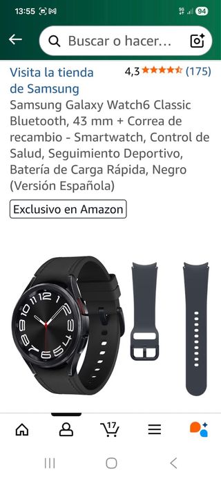 Reloj Samsung Galaxy Watch 6 Classic Negro
