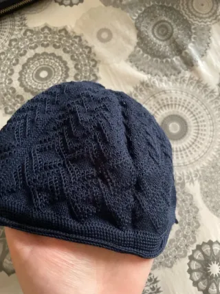 Gorro de rezo musulmán azul oscuro