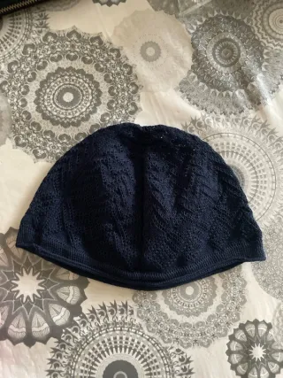 Gorro de rezo musulmán azul oscuro