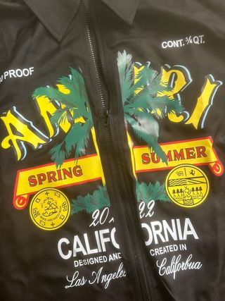 Camisa tipo Amiri Negra Estampada