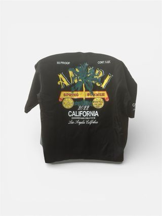 Camisa tipo Amiri Negra Estampada