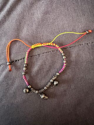 Pulsera mujer cuero marrón y dorado