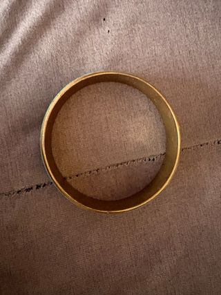 Pulsera mujer cuero marrón y dorado