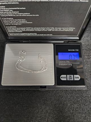 Cadena Oro Blanco 18K 0.8gr 42cm