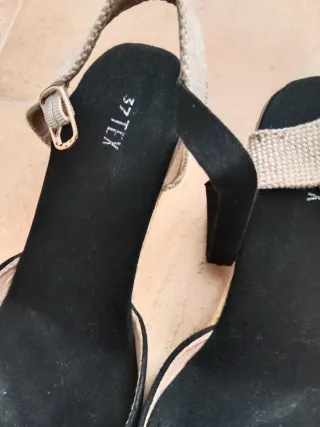 Alpargatas de tacón negras