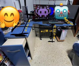 Escritorio en L fuerte y robusto