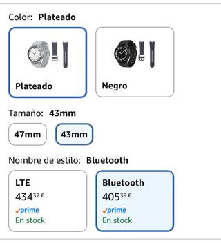 Reloj Samsung Galaxy Watch 6 Classic Plata