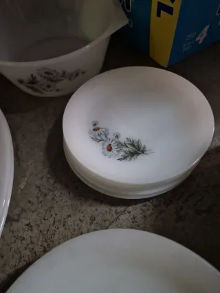 Lote vajilla porcelana flores