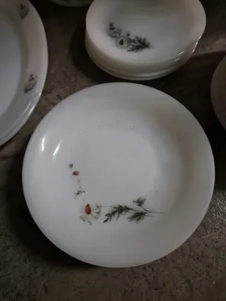 Lote vajilla porcelana flores