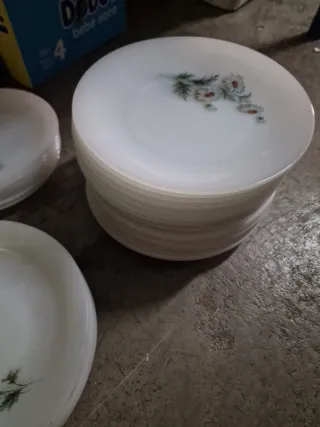 Lote vajilla porcelana flores