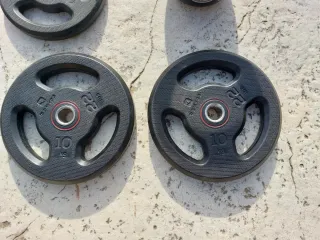 Lote de pesas y barra