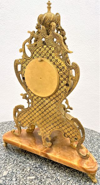 Reloj Antiguo Bronce y Mármol