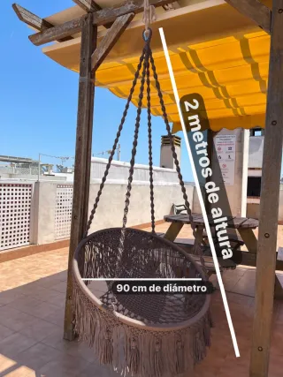 Silla Hamaca Colgante Tejida a Mano