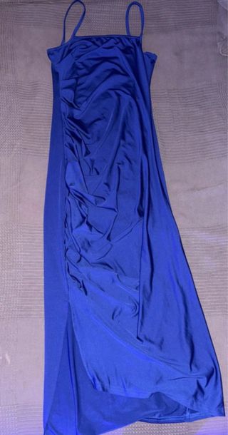 Vestido largo azul elegante