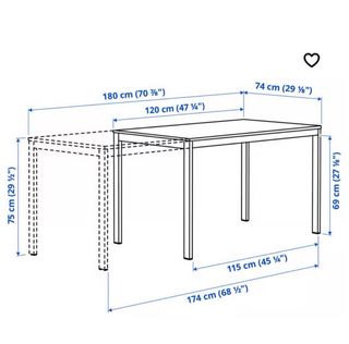 Tavolo allungabile VIHALS bianco