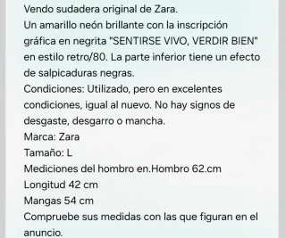 Felpa Zara donna gialla neon tg L