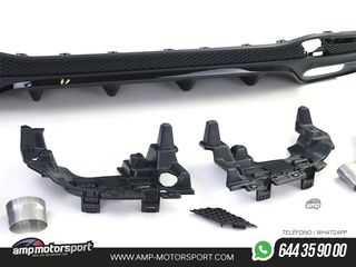 DIFUSOR TRASERO MERCEDES GLS X166 15-19 + COLAS NEGRAS
