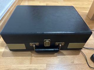 Tocadiscos Vintage Trynnay Negro/Dorado