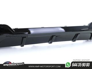 DIFUSOR TRASERO BRILLO BMW SERIE 5 F10/F11 + COLAS DOBLES CARBONO