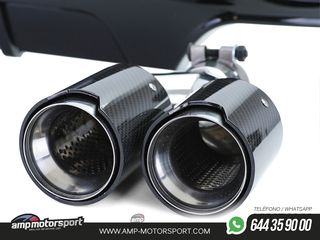 DIFUSOR TRASERO BRILLO BMW SERIE 5 F10/F11 + COLAS DOBLES CARBONO
