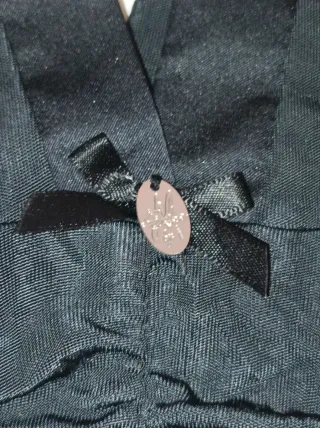 Vestido largo negro con tiras