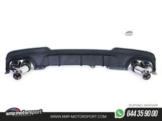 DIFUSOR TRASERO MATE BMW SERIE 5 F10/F11 + COLAS DOBLES CARBONO