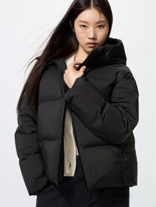 Parka Uniqlo Plumas Negra