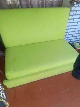Sofá Cama Verde Tela