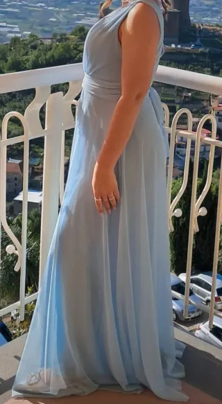 Abito cerimonia celeste
