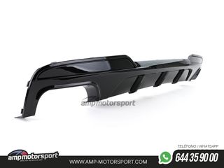 DIFUSOR TRASERO BRILLO BMW SERIE 5 F10/F11 + COLAS DOBLES NEGRAS