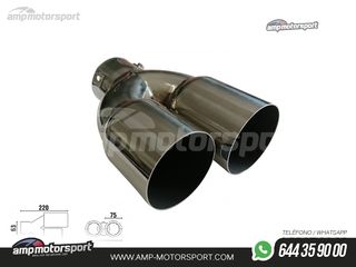 COLA DE ESCAPE DOBLE REDONDA TIPO M3